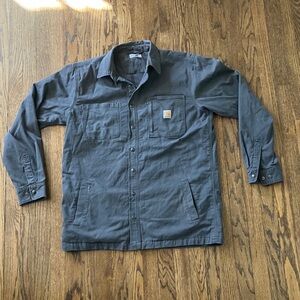 Rugged Flex Relaxed Fit Canvas -Fleece-lined, Snap Front Shirt Jacket, 102851